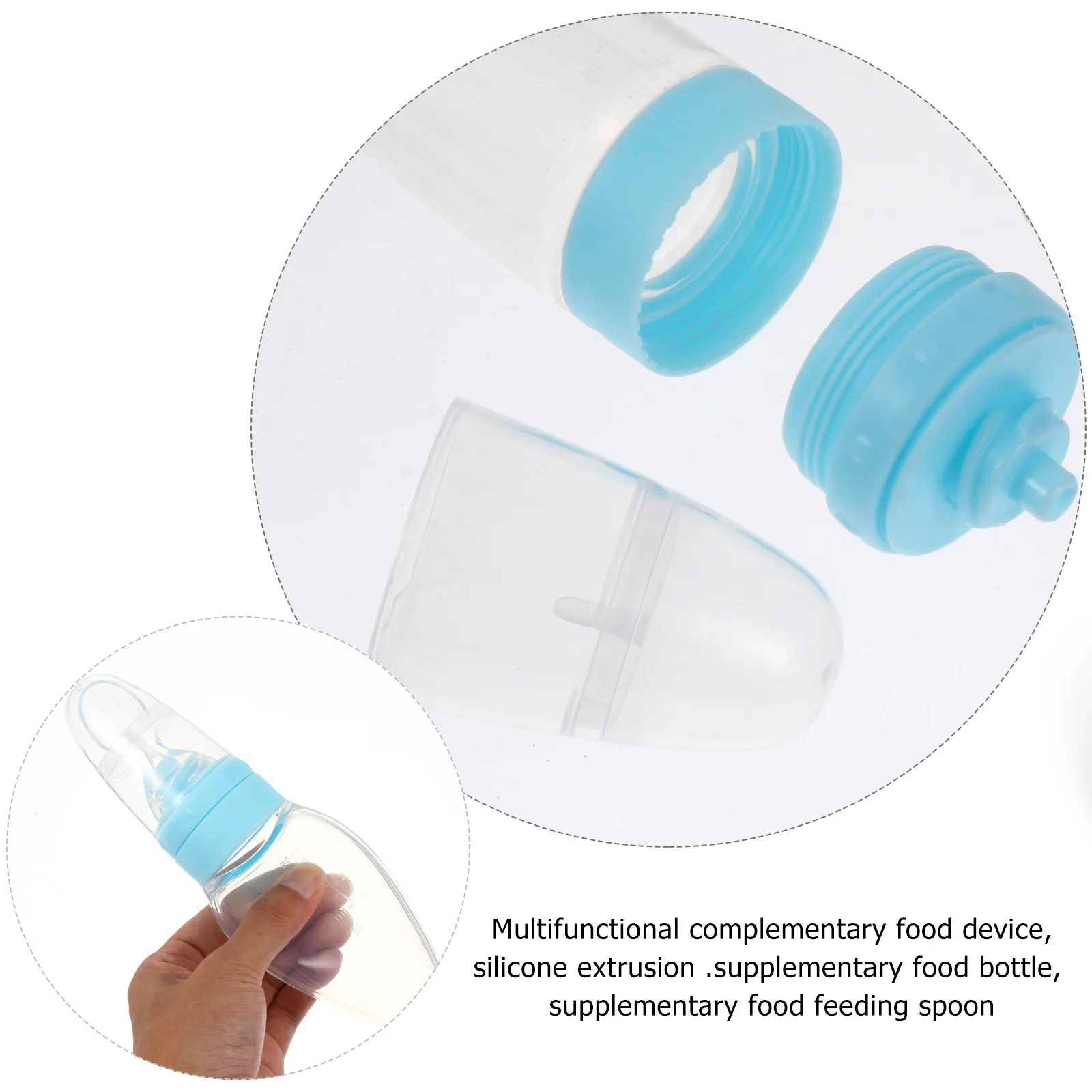

Silicone Baby Feeding Spoon Compact Squeeze Feeder Bottle For Infant Food Dispensing Portable Lightweight Mealtime