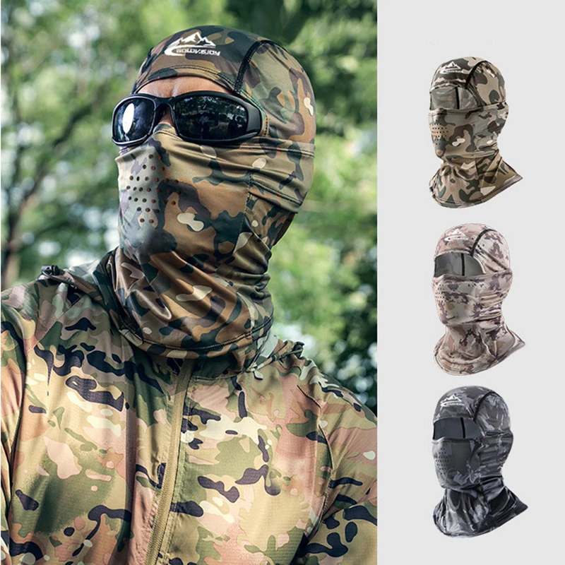 Sommer Vollgesichtsmaske Atmungsaktive Sturmhaube Männer Hut Sonnenschutz Radfahren Angeln Taktische Motorrad Eis Seide Outdoor Maske