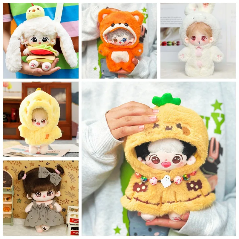 Doll Clothes for 20cm Idol Dolls Accessories Plush Doll's Clothing Floral Dress Stuffed Toy Dolls Outfit One Piece Clothes