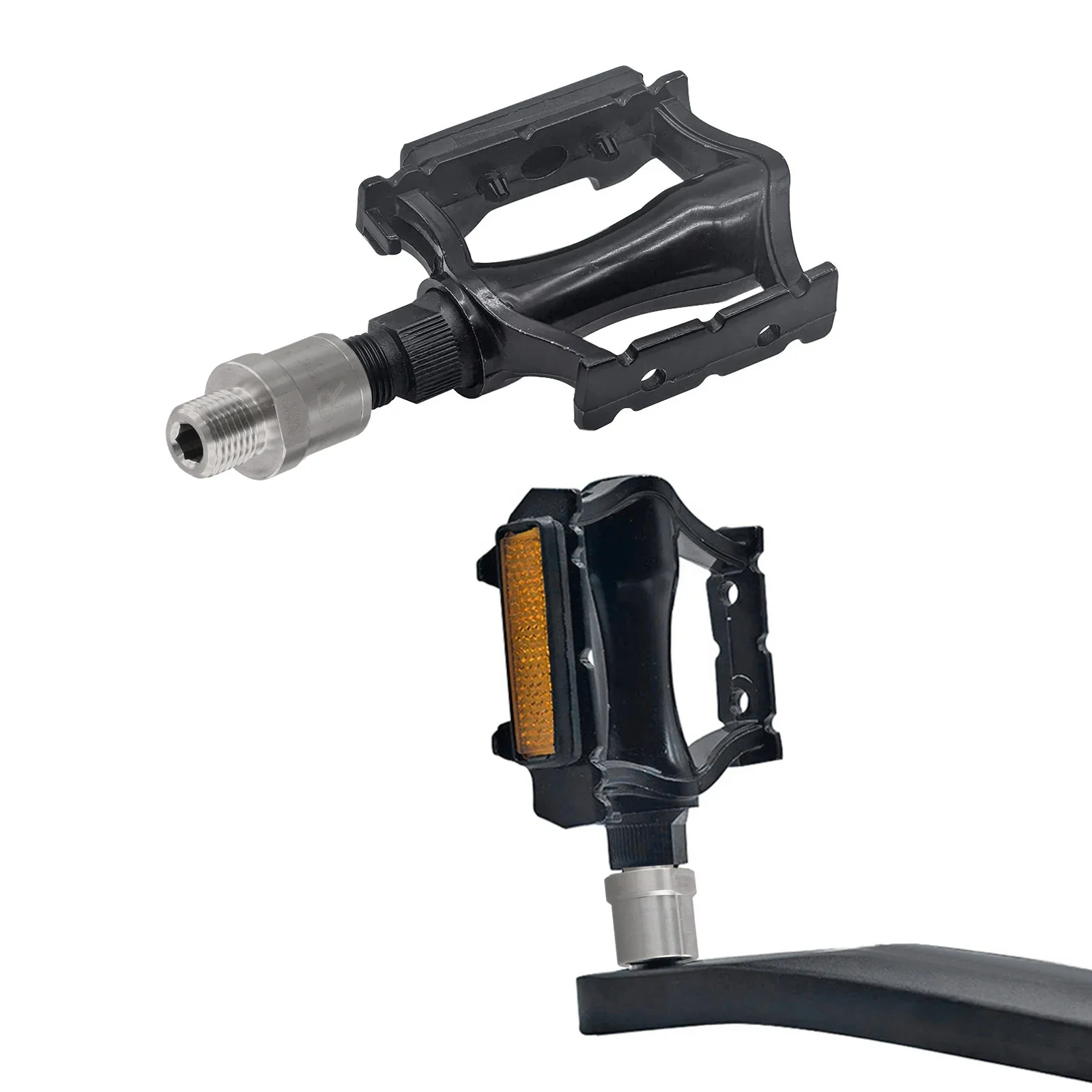 

9/16 Inch Pedals And 1/2 Inch Cranks Cycling Bicycle Parts Accessories Stainless Steel Bicycle Pedal Adapters