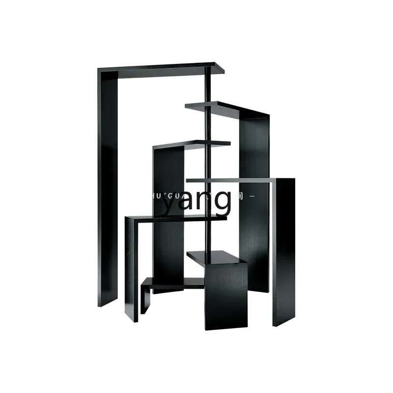 

LTT light luxury modern rotating bookshelf floor rack Italian multi-layer display shelf