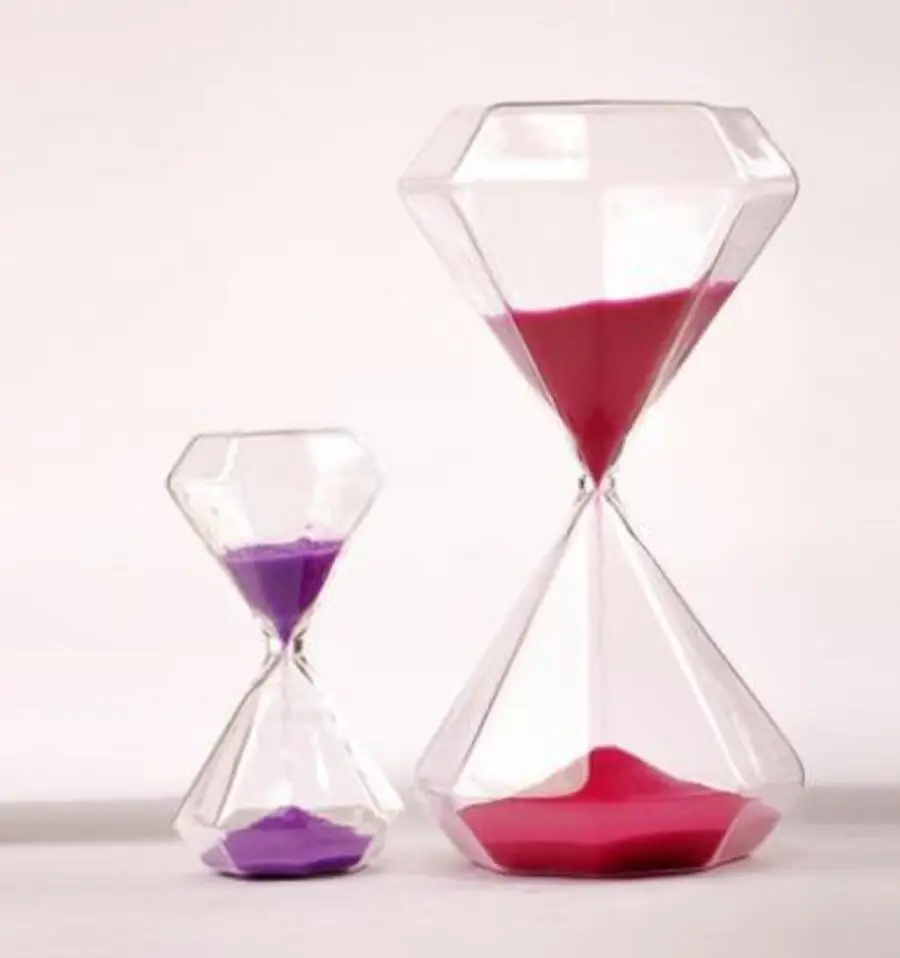 5/15/30 Minute Transparent Glass Sand Clock Hourglass Creative Sandglass Diamond Styling Timer Clock Countdown Timing Home Decor