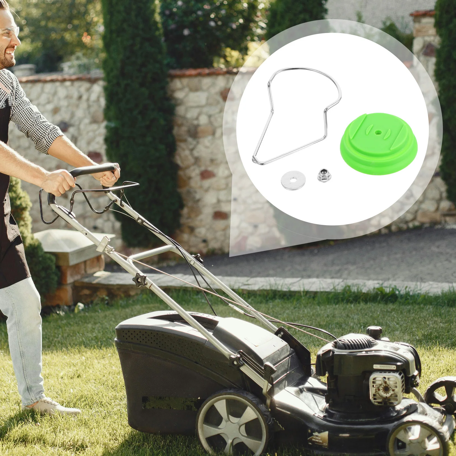 

1 set 1 Set Grass Nut Washer Durable Quick Install Wide Compatibility Cordless String Trimmer Parts Lawn Mower Accessories Mower