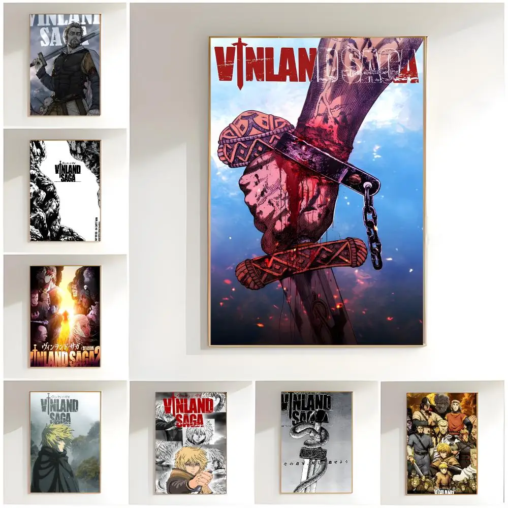 epic anime v-vinland saga Poster Classic Wall Art  Home Decor  Peel and Stick Unframed