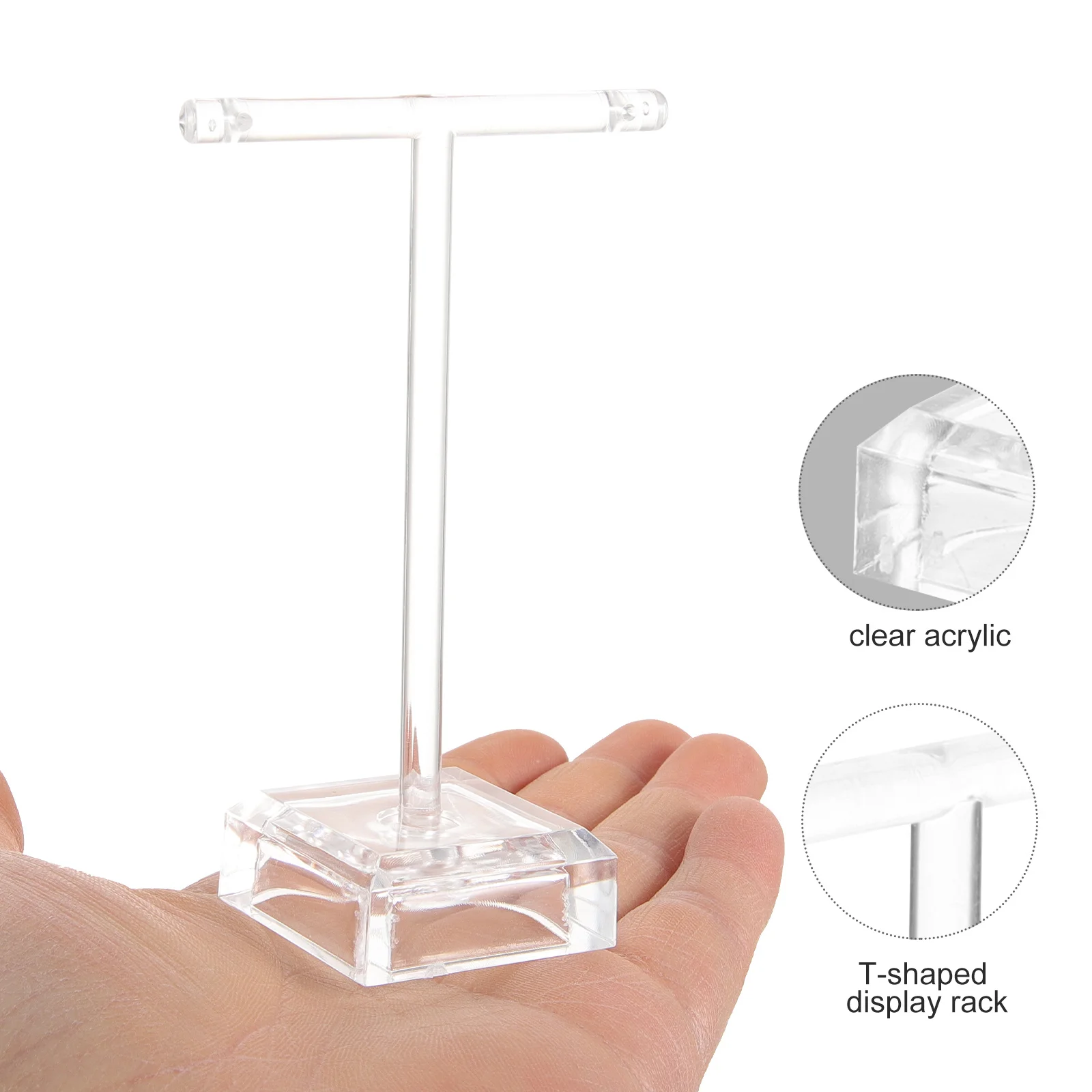 

6Pcs Acrylic Earrings Display Stands Elegant Earring Organizer for Countertop Necklaces Rings Bracelets Holder