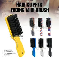 Men's Styling Hair Clipper Fading Mini Brush Electroplating Cleaning Hairbrush Barber Accessories Salon Facial Hairdresser Tools