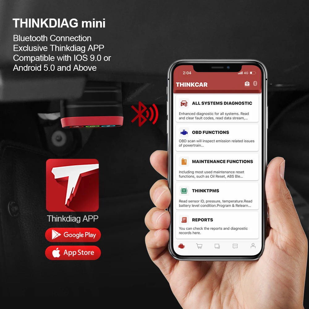 Lebenslang kostenloser THINKCAR THINKDIAG MINI OBD2 Scanner Auto-Scanner Kfz-Diagnosegerät Codeleser Auto-Vollsystemdiagnose – Detail 3
