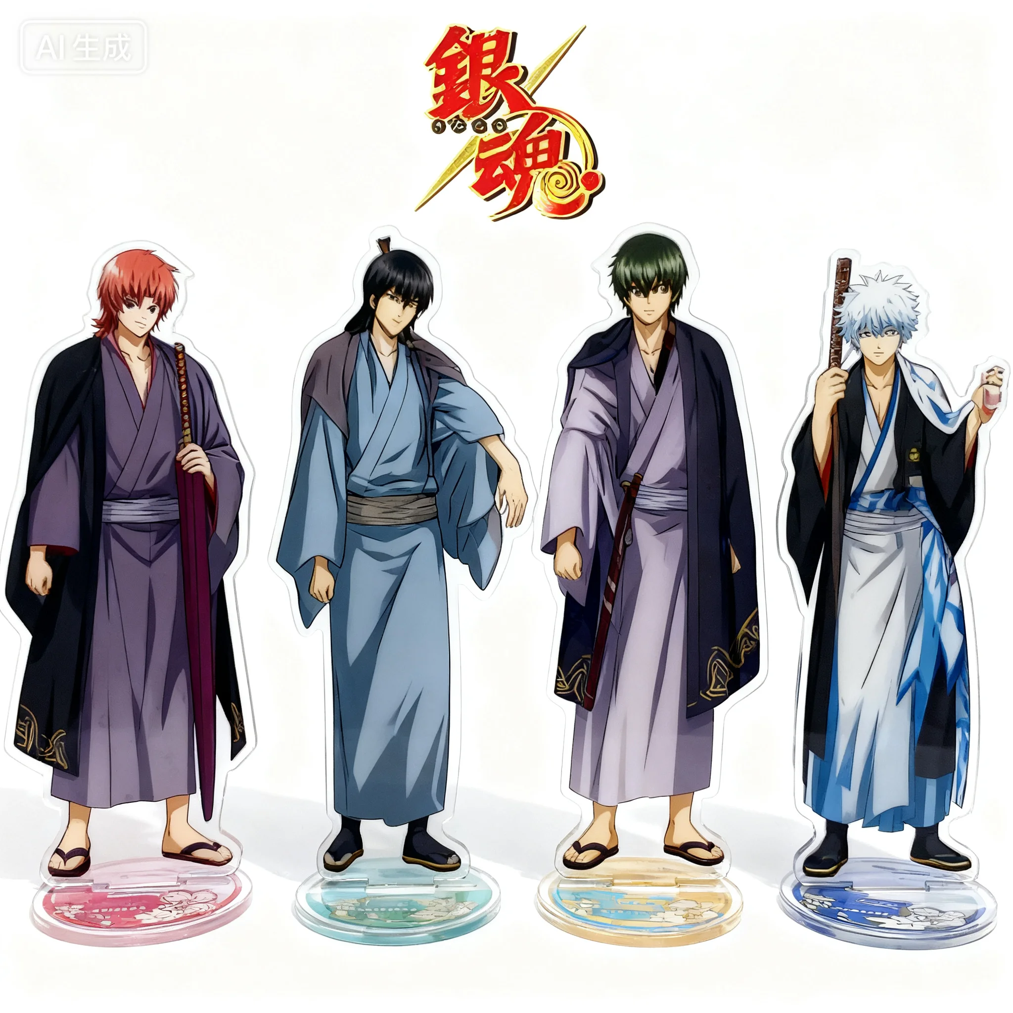

New animation Gin Tama Acrylic HD Character Acrylic Stand Figure Collection Cosplay Model Plate Toys Desktop Decor series 15cm