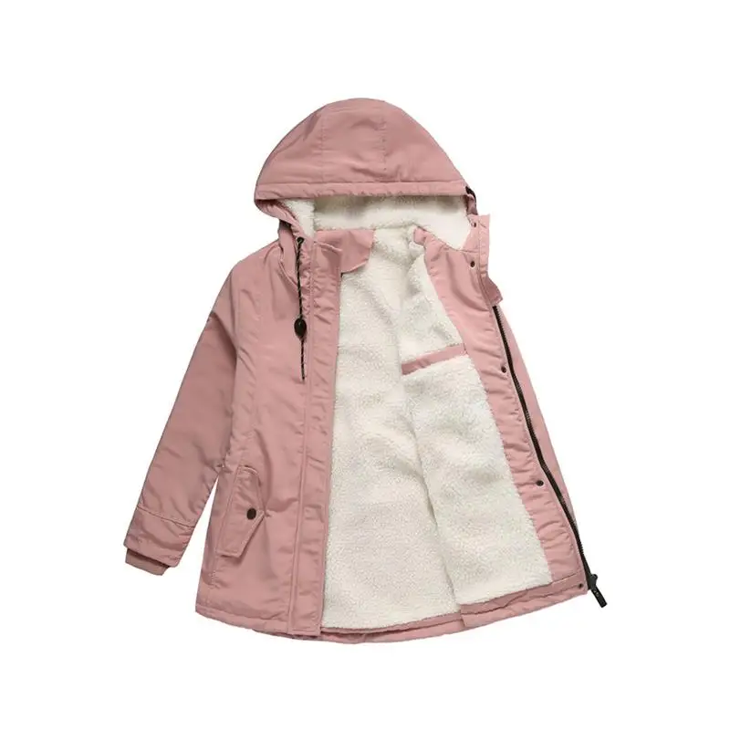

Thiened Cotton Plu Hooded Jaet Casual Women Coat Soft Polyester Fabric Color Design No Brand Information Available