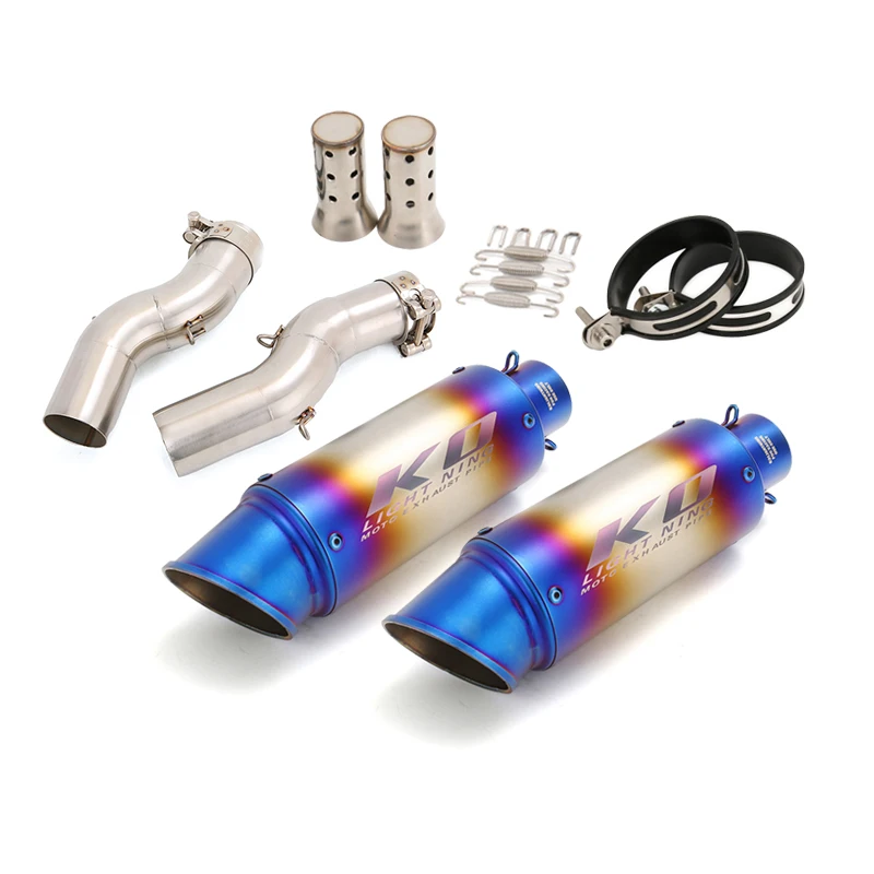 Slip On For SUZUKI GSXR1300 GSXR 1300 2021-2025 Motorcycle Exhaust System Mid Link Pipe 51mm Muffler Stainless Steel DB Killer