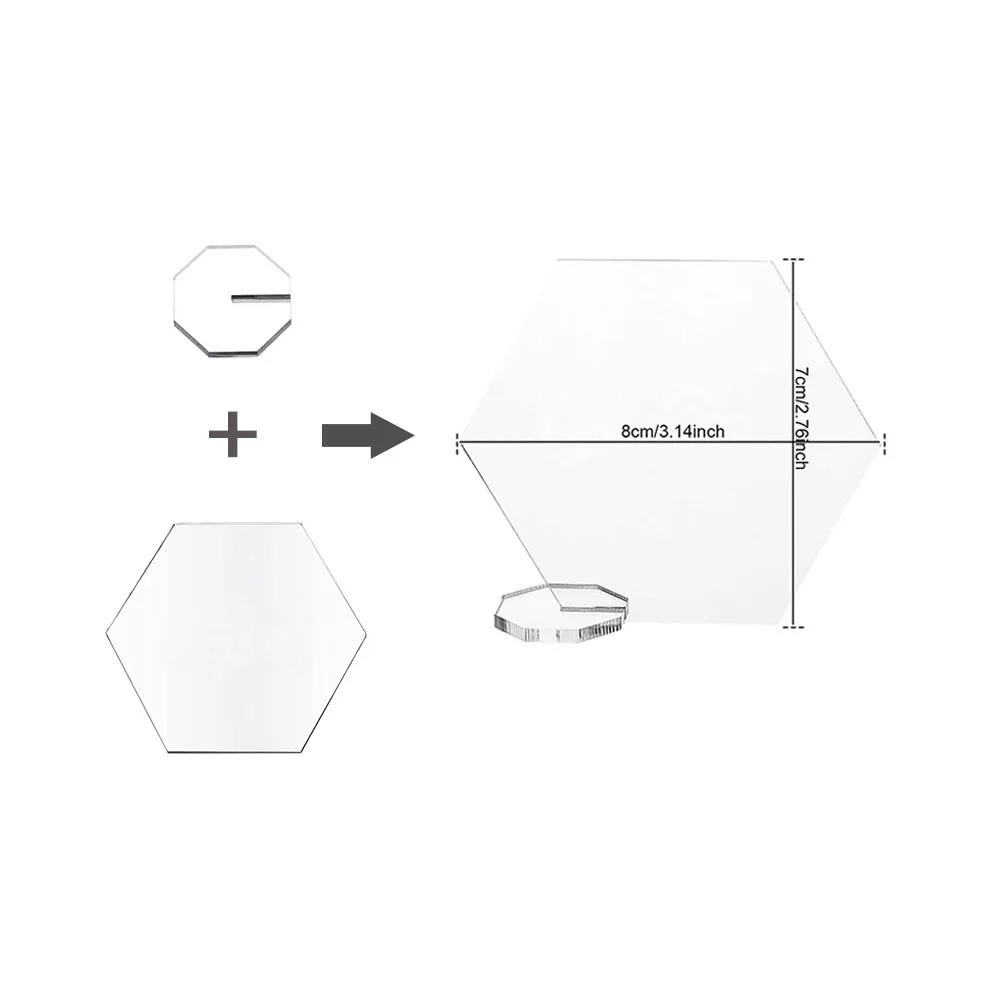 

10pcs Hexagonal Table Stand Clear Acrylic Blank Sign For Wedding Decoration Card Holder Transparent Desk Display Decor