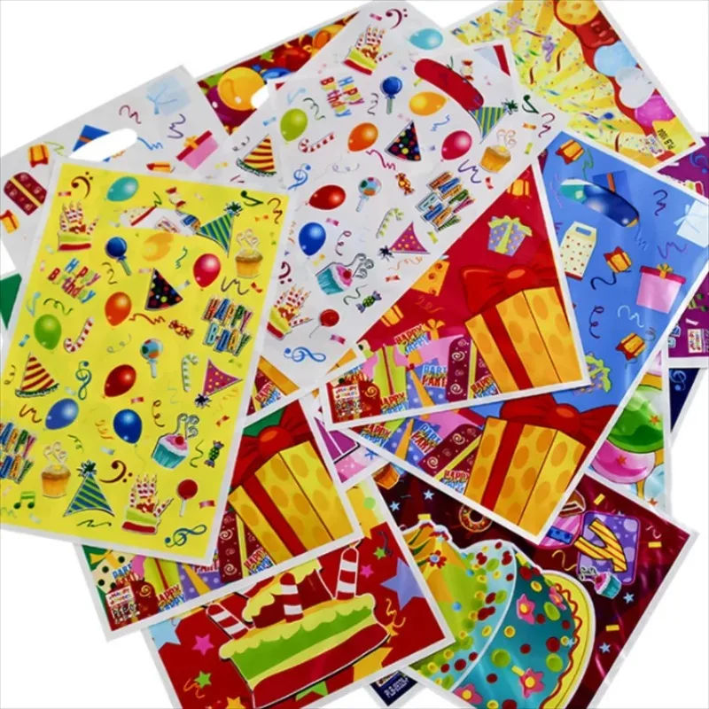 100 Bolsas Regalo Navideñas C/Asas 6.3x9.8