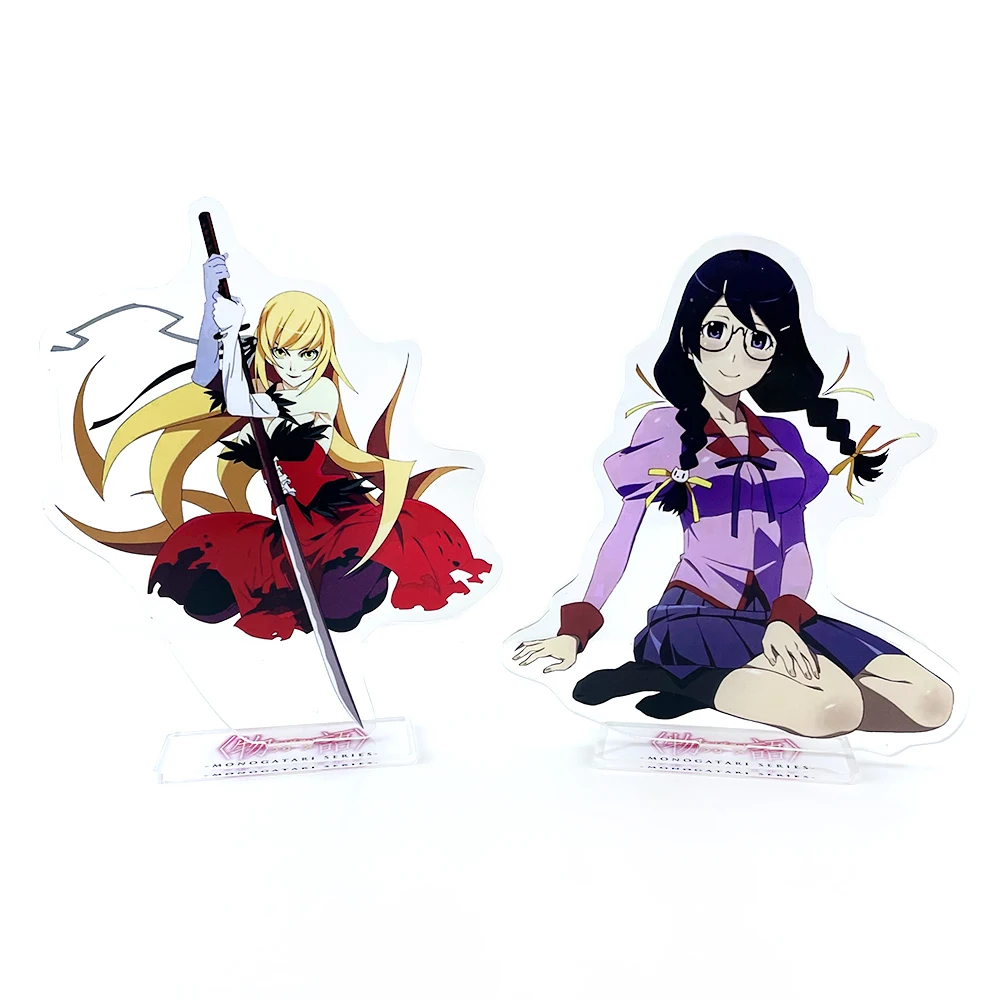 Monogatari series characters Oshino Shinobu Tsubasa Hanekawa  acrylic standee figurines desk decoration cake topper