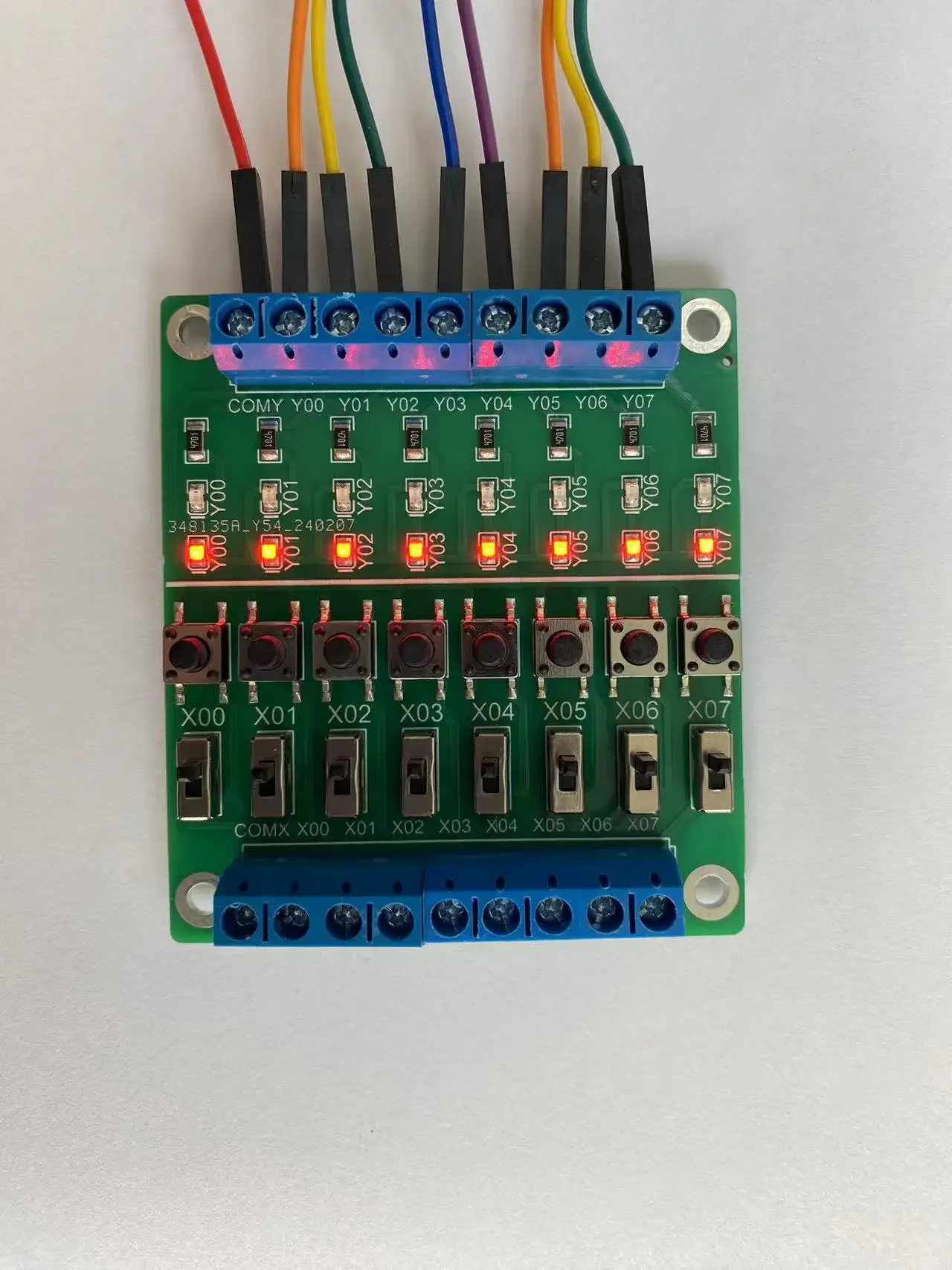 8 طرق لوحة تصحيح PLC/محاكاة/اختبار/إدخال/لوحة إخراج PLC/إشارة التبديل/وحدة تعلم متحكم صغير