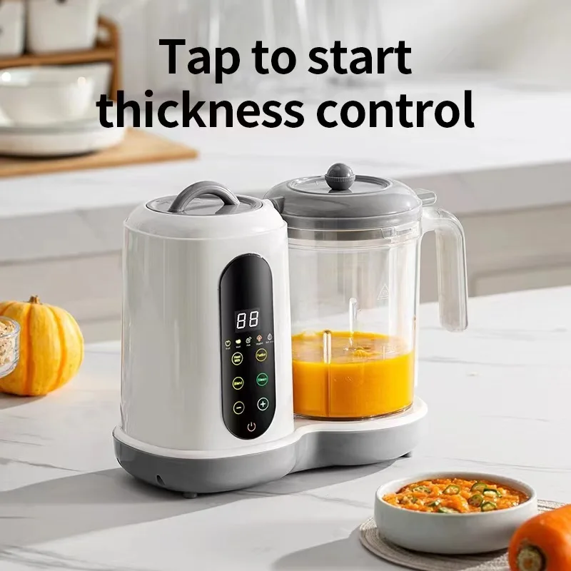 2024 Baby Food Maker One Step Baby Food Processor Steamer Puree Blender Auto Cooking & Grinding Touch Screen Control White