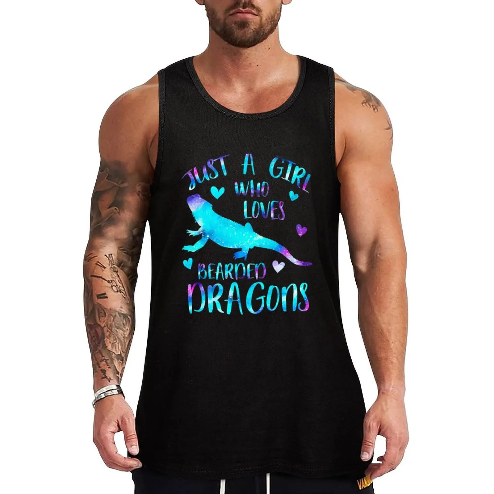 

Just a Girl who loves Bearded Dragons Tank Top bodybuilding t shirt summer clothes for men training weight vest