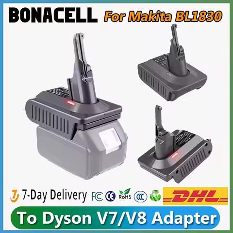 Bonacell Battery Adapter For Makita BL1830 18V Battery to Dyson V7/V8 Adapter with Dyson V7/V8 Series Lithium Tool Batteries
