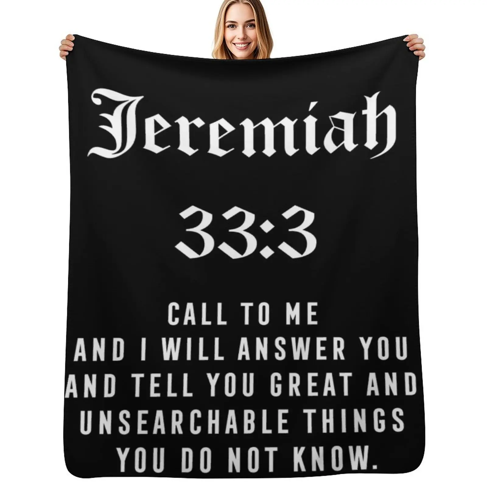 

Jeremiah 33:3 Throw Blanket Cozy Warm Blanket for Bed Room Decor