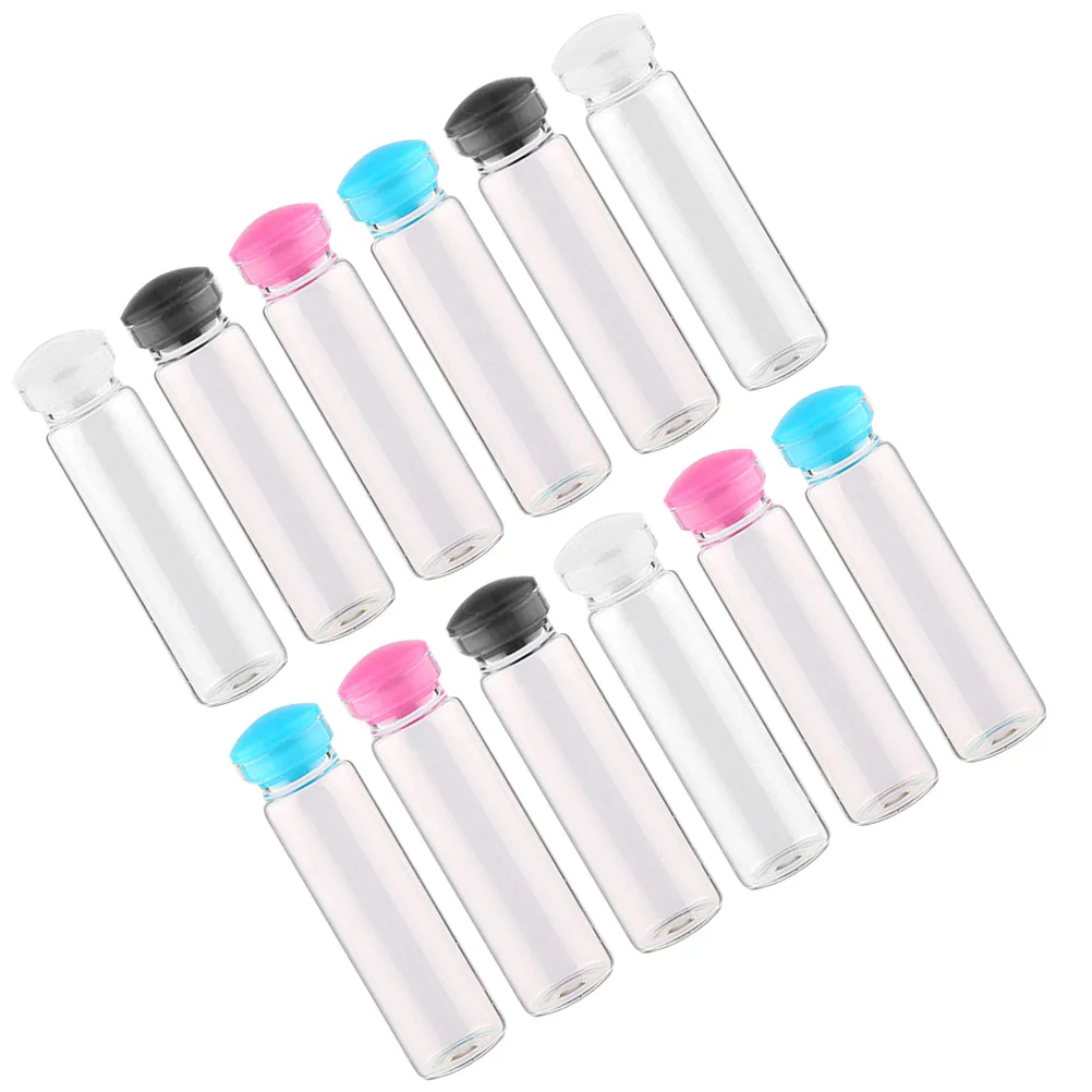 

50Pcs Mini Wish Bottles Clear Glass Small Bottles with Silicone Plug DIY Message Pendant Party Favor Wedding Decoration 2ml