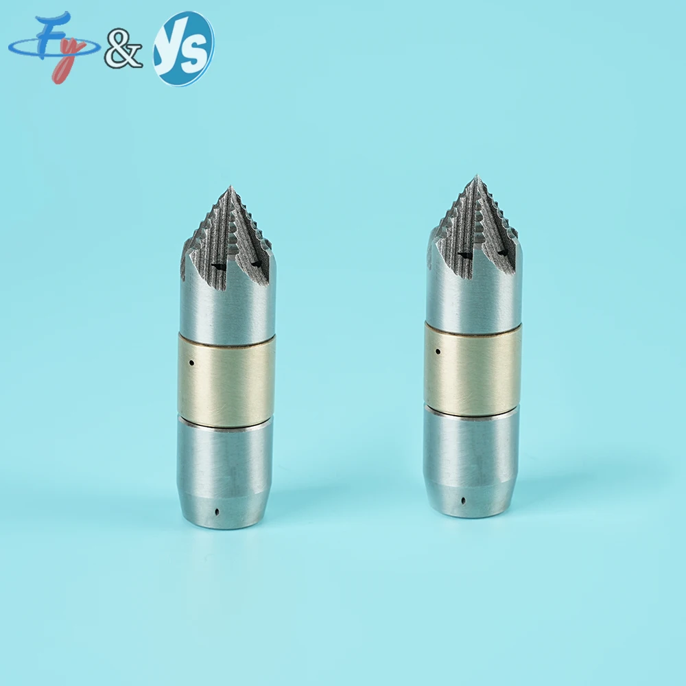60G High Pressure Rotating Nozzle Stainless Steel Sewer Pipe Cleaning Tool with Mini G1/8 3/8 Adapter
