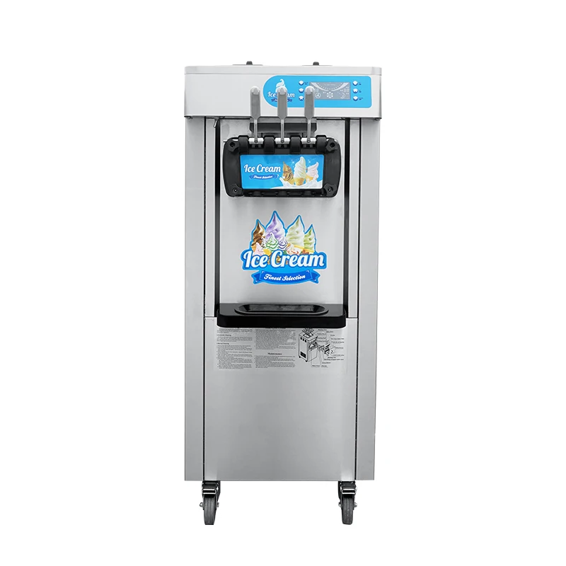 Linkrich Professional Automatic New Ice Cream Maker Electric 3 Nozzle Soft Ice Cream Machine Restaurant Use