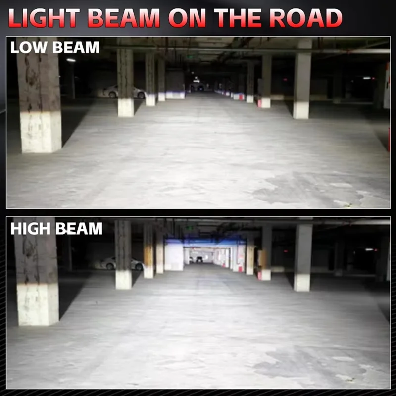 Leading-Edge-Matrix Bi-Led Lens 1.5 Inch High Low  Car Motorcycle LED Headlight Projector Lens 6000K Universal H4 H7 9005 90