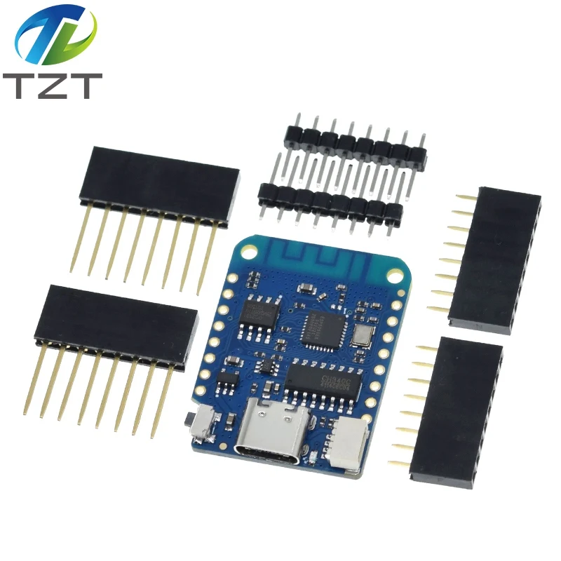 WeMos D1 Mini Pro V3.0 NodeMcu TZT 4 MB/16 MB Bytes Lua WIFI Internet of Things Entwicklungsboard basierend auf ESP8266 CH340G Nodemcu V2 – Detail 33