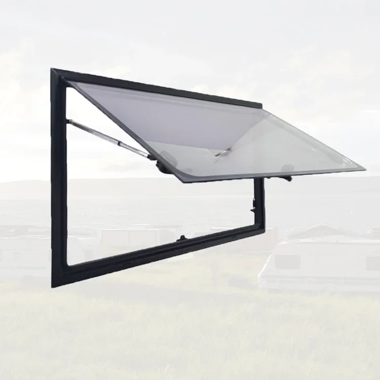 New Generation RV Window Caravan Right Angle Window 800*500mm Camper RV Parts with E13 Acrylic Glass