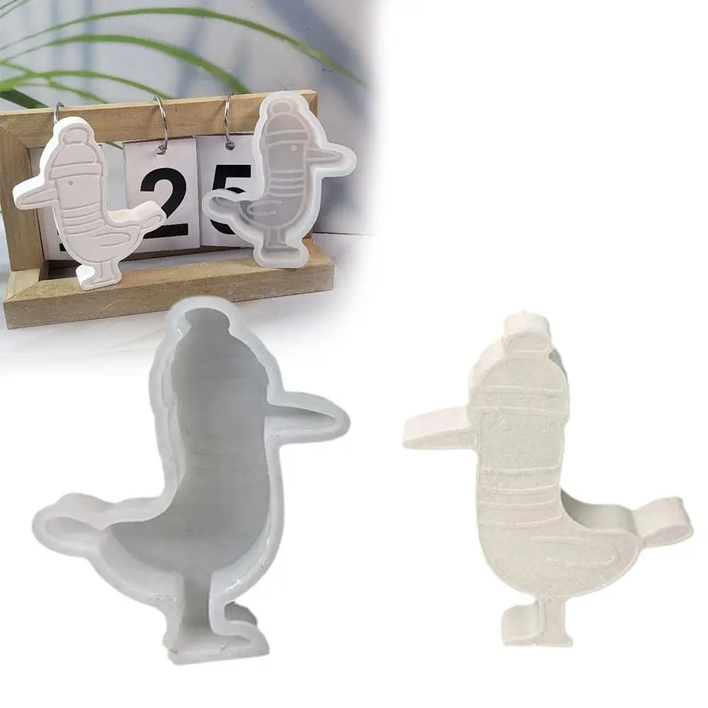 3D Seagull With Hat Aromatherapy Candle Silicone Mold Bird Decoration Car Gypsum Resin Plaster Hooded Candle Diffuser Molds M6E0