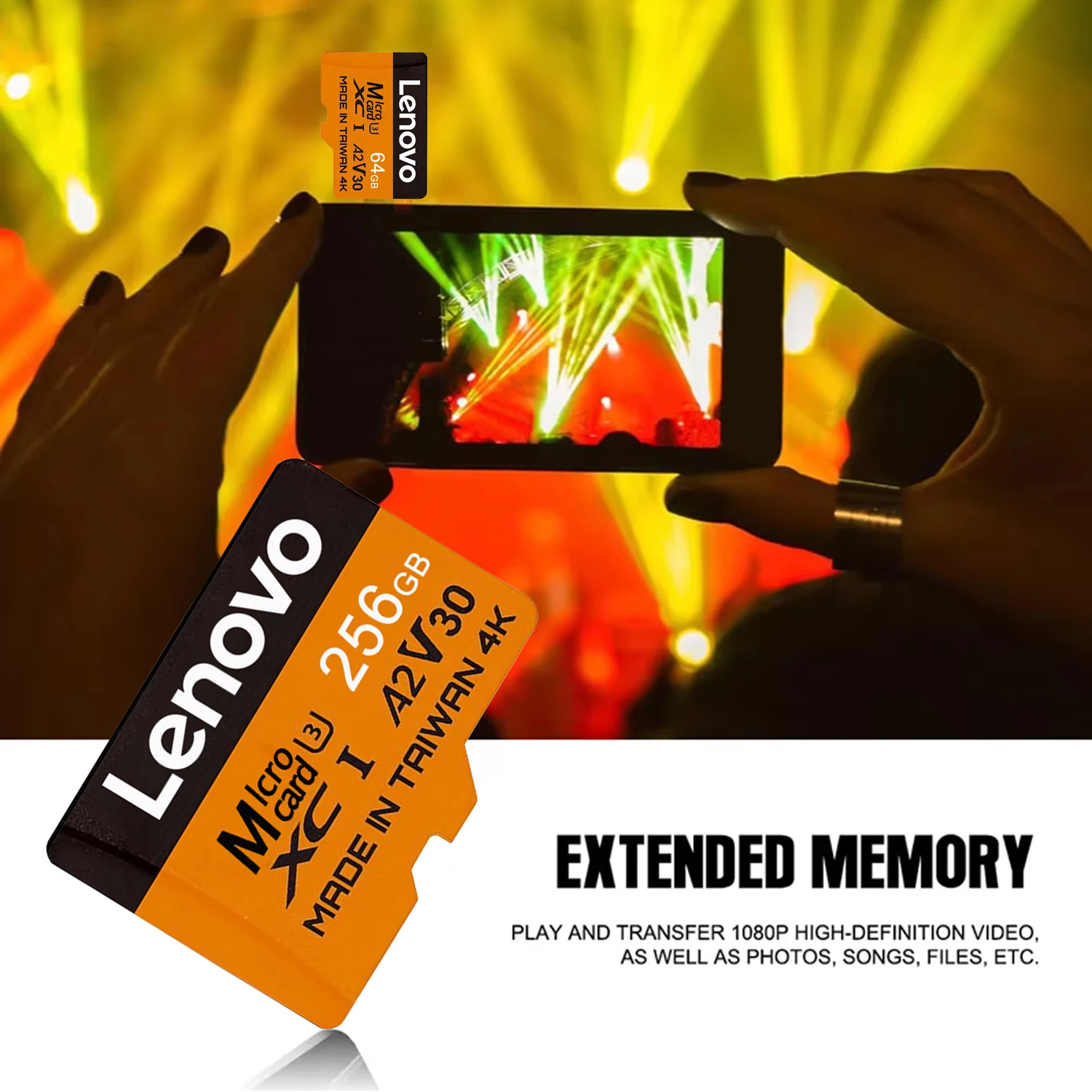 

Lenovo Micro SD Card Extreme Pro SD Memory Card 128GB 256GB 512GB U3 V30 4K Full High Speed TF Flash Cards For Nintendo Switch