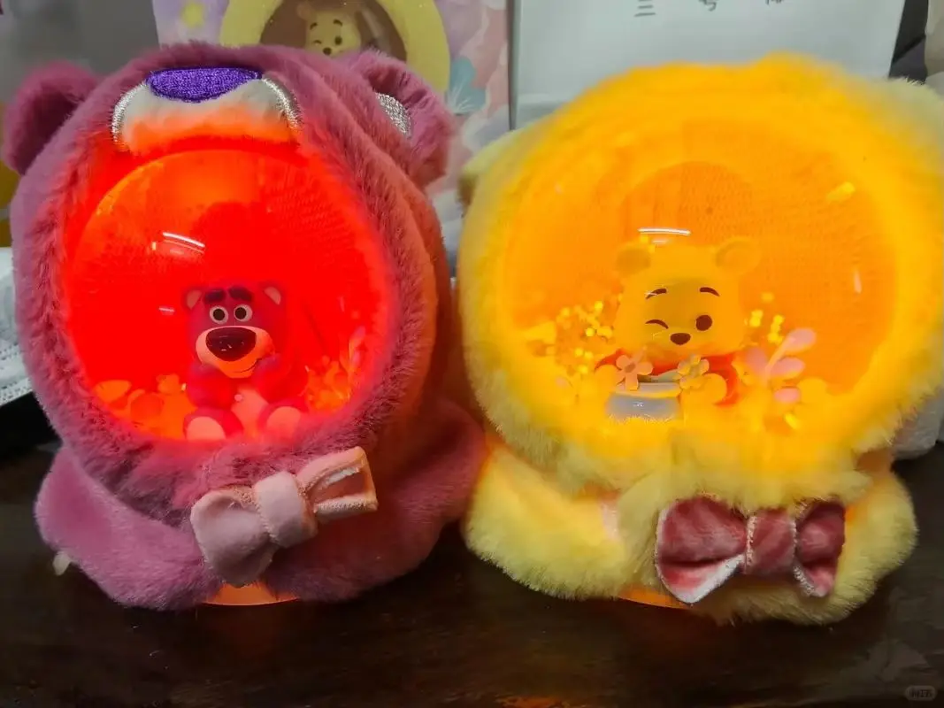 Nuova serie Maomaoji peluche sfera di cristallo scatola cieca Di carino Pooh sfera di cristallo ornamento animazione regalo periferico