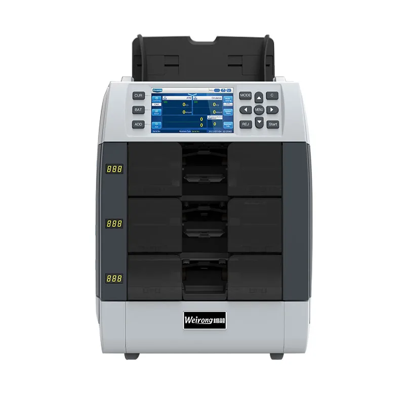 Multi-currency Bank Grade High-Speed Money Counting Machine 5 HD Touch Screen Auto Currency Recognition Full Functions