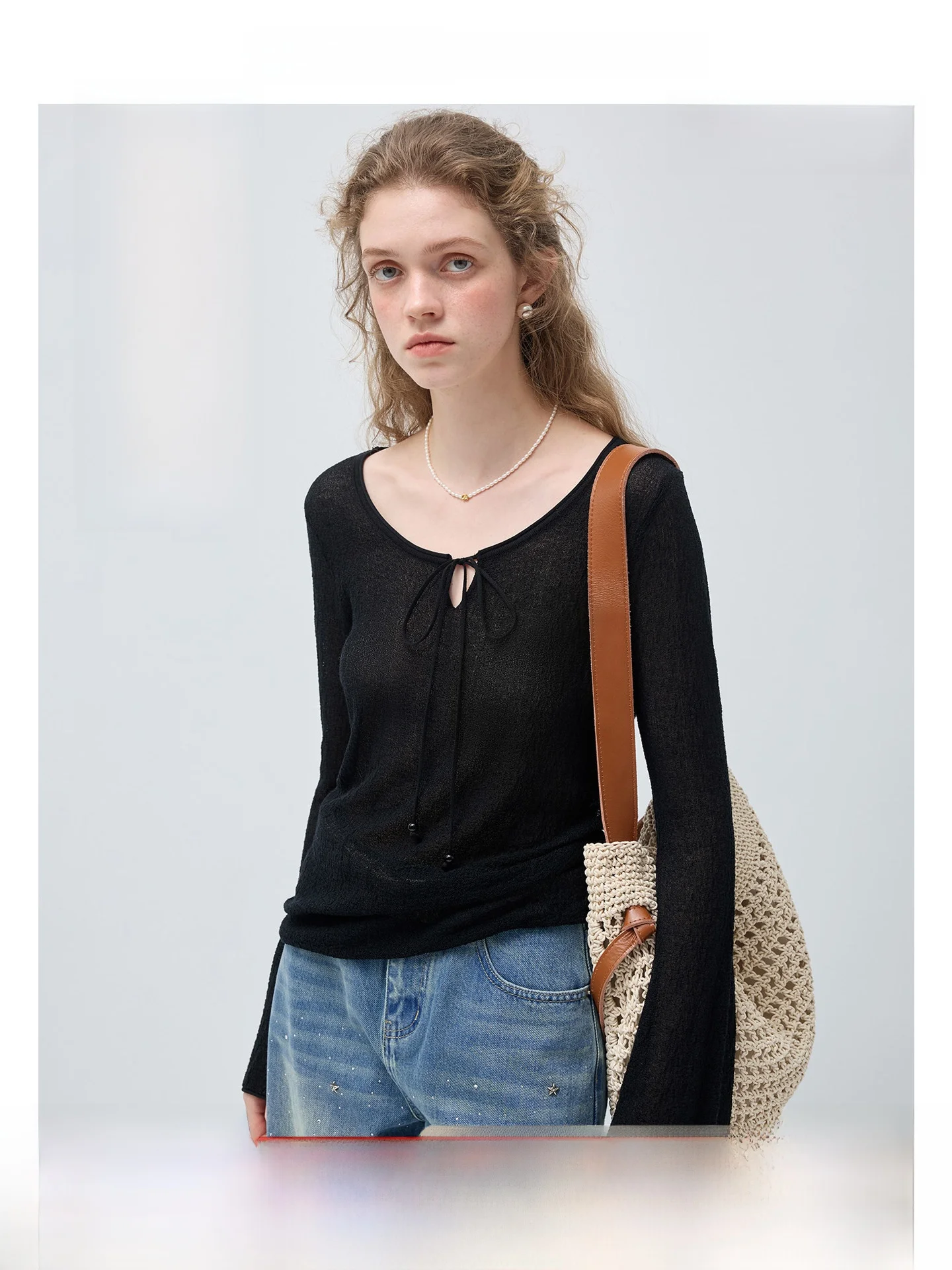 

Женский вязаный свитер VEGA CHANG с круглым вырезом, для повседневной носки, весна 2026, новинка, комфортный, дышащий, с длинными рукавами