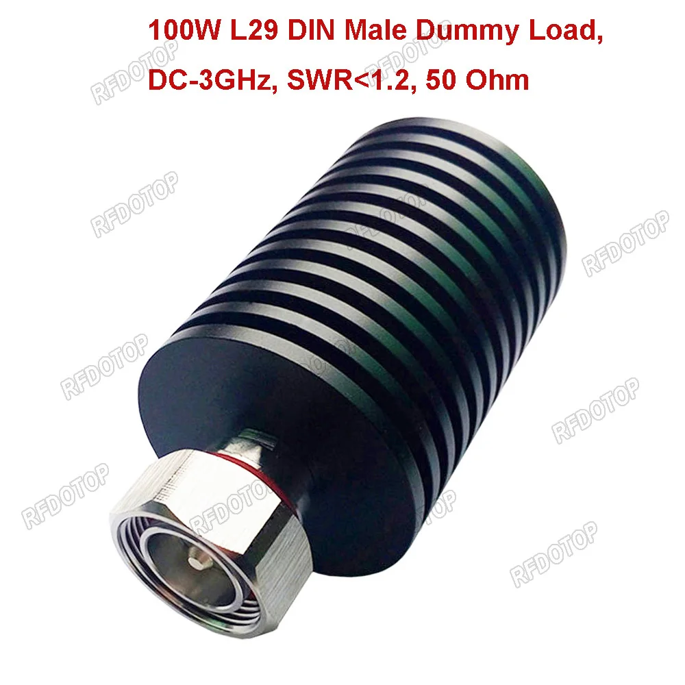 

100W 3GHz L29 DIN Male RF Coaxial Termination Dummy Load SWR＜1.2 50 Ohm Connector Socket Brass Straight Coaxial RF Adapters