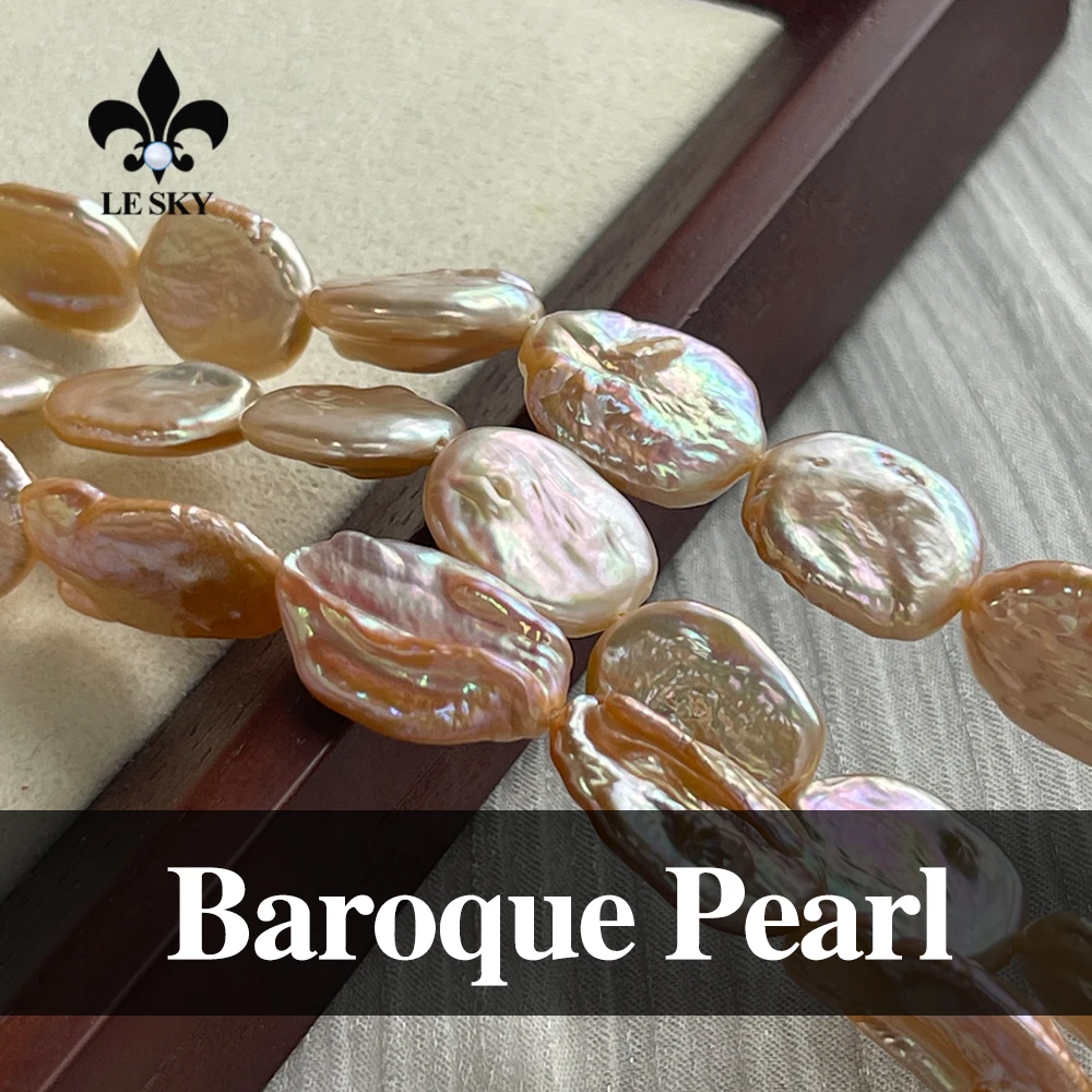 

Natural Freshwater Pearl Beads Oval Shape Baroque Pearl Loose Spacer Beaded for Making DIY Jewerly Necklace Bracelet 14x16mm
