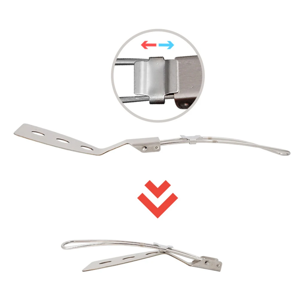 

Stainless Steel Folding Spatula High-Temperature Resistant Kitchen Cooking Shovel For Pizza Steak Baking Tool Camping Outdoor