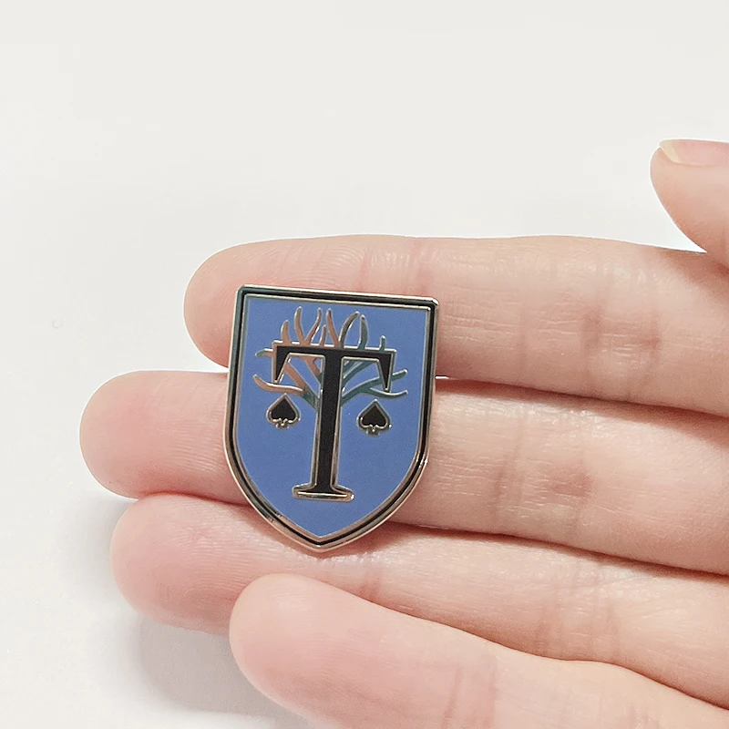 Heartstopper Truham Grammar School Logo Enamel Pin Blue Badge Backpack Hat Bag Decorate view 3