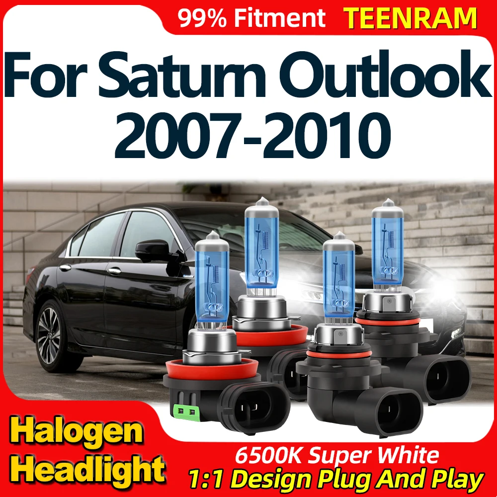 

200W Halogen Lights Bulbs 24000LM Car Headlight 12V 6500K Super White Halogen Lamps For Saturn Outlook 2007 2008 2009 2010