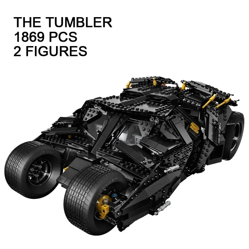 IN stock 1869Pcs Old Tumbler Black Sports Car Batmobile Building Blocks Bricks Toys Birthday Christmas Gifts DIY 76023