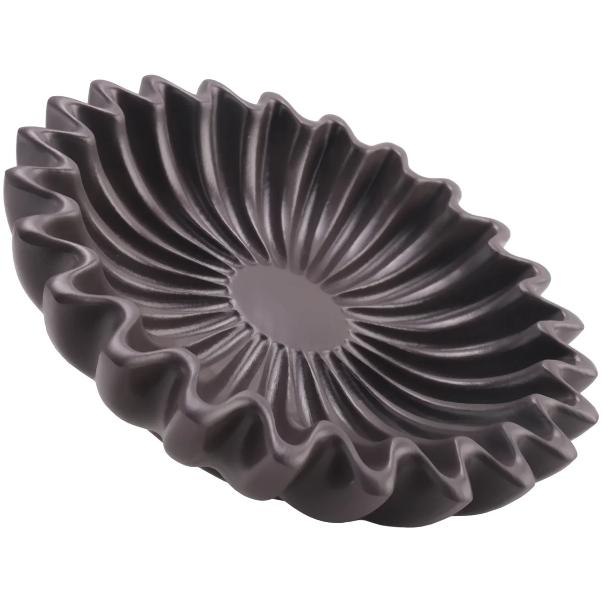 

A22I Fluted Ruffle Decorative Bowl - Home Decor Accents for Living Room Styling Coffee Table Bookshelf and Console Large-B