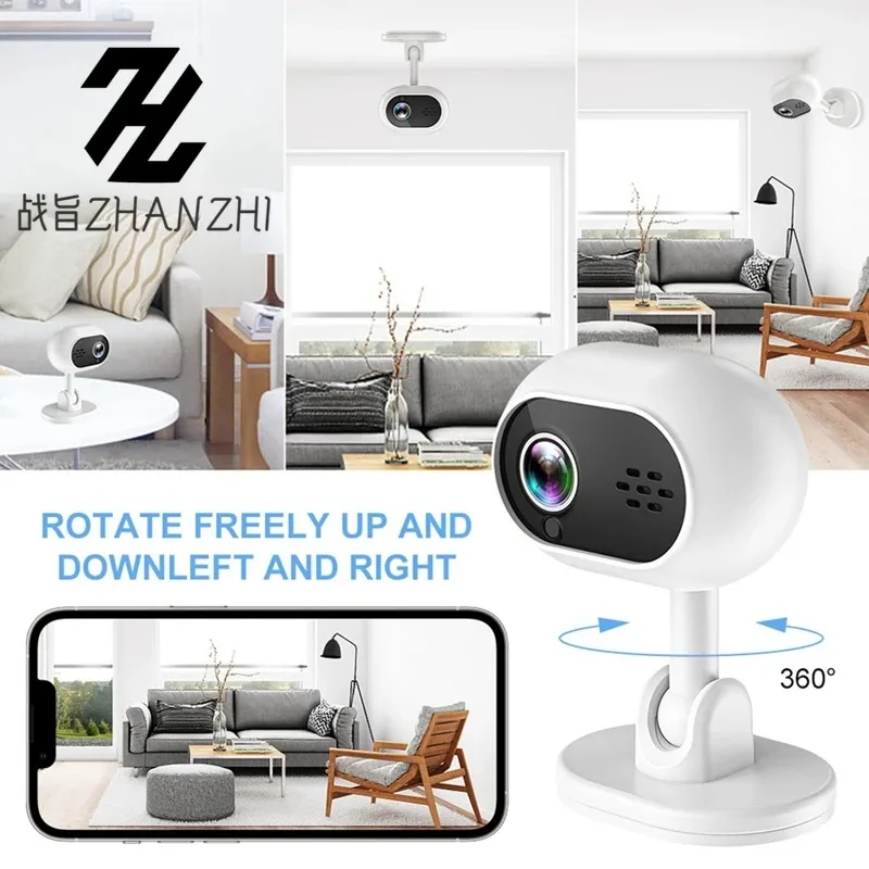 1Set A4 1080P Smart Mini Wifi IP Camera Indoor Wireless Cam Security Home CCTV Surveillance Cam +Auto Tracking On Iwfcam App