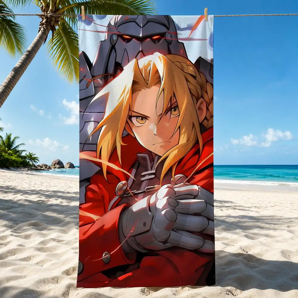 F-Fullmetal Alchemist Towel Beach Towel Quick Dry Absorbent Bath Towel For Swimming Gym Camping Outdoor Sunbathing