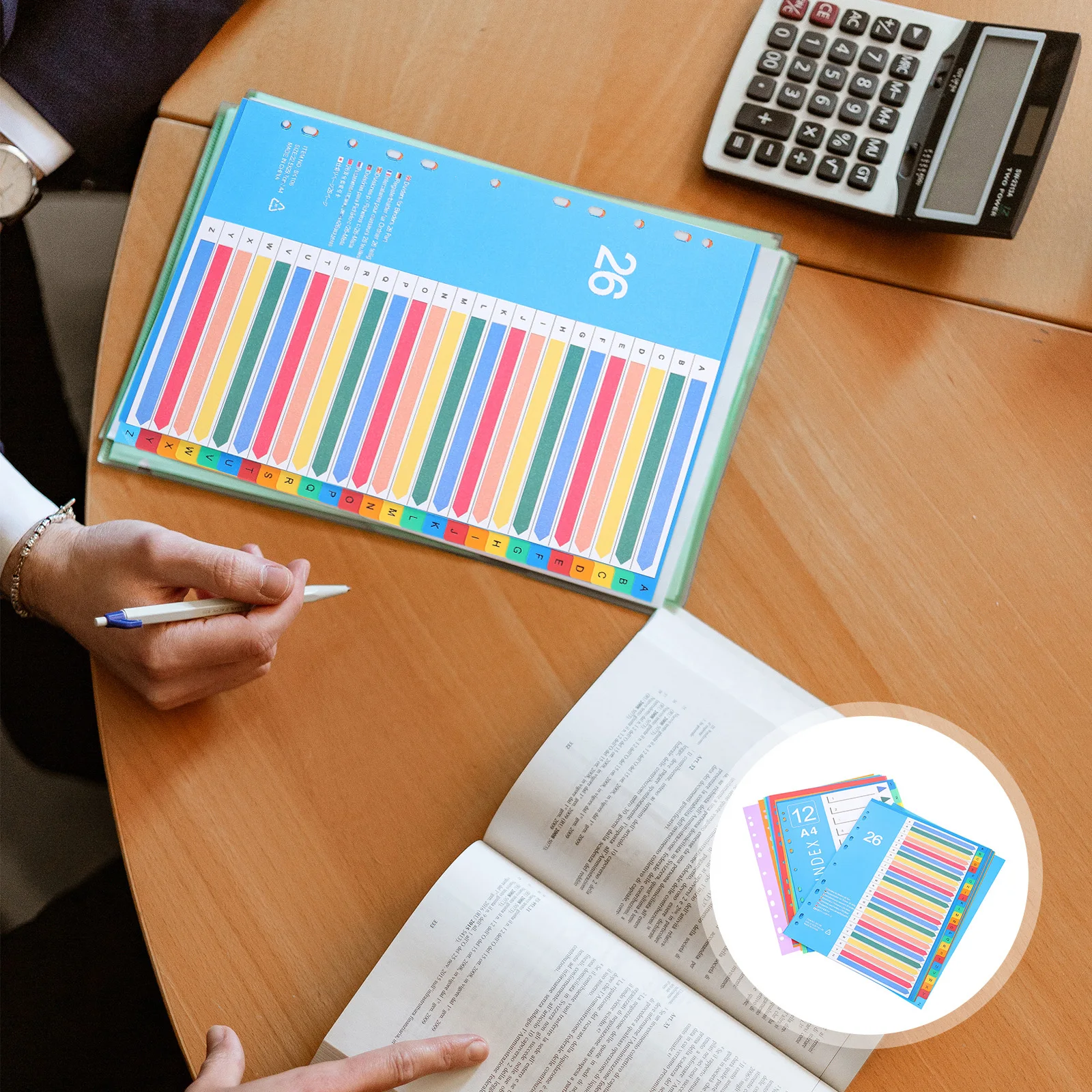 

38 Pcs Folder Separator Colored Tabs Dividers Loose Leaf Index Pages Notebook Indexes Plastic Record Labels A4 Size High Grade