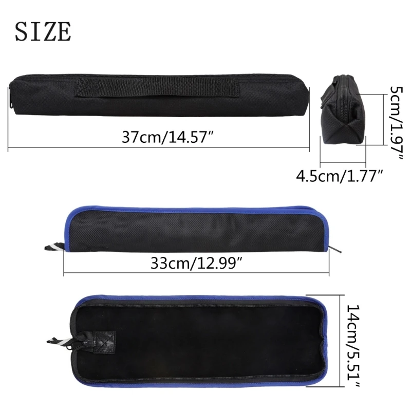 Flute Storage Bag, Long Zippered Flute Piccolo Carry Bag Portable Washable Recorder Flute Case Bag for Flute Recorder