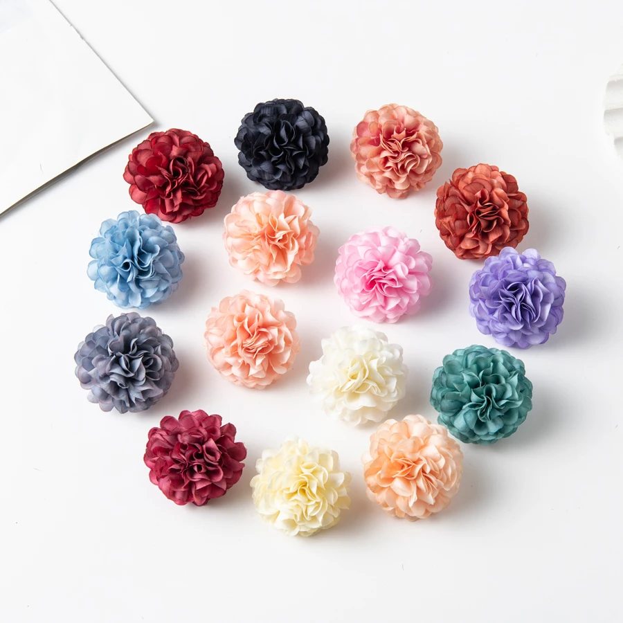 200 Stück Seiden-Nelken für Hochzeitsfeier, Scrapbook, Hortensien für Weihnachten, Heimdekoration, Brautaccessoires, Ausverkauf, Künstliche Blumen – Detail 6