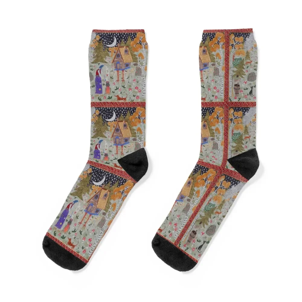 

Baba Yaga’s Enchanted Forest Socks professional running designer Socks Ladies Men's