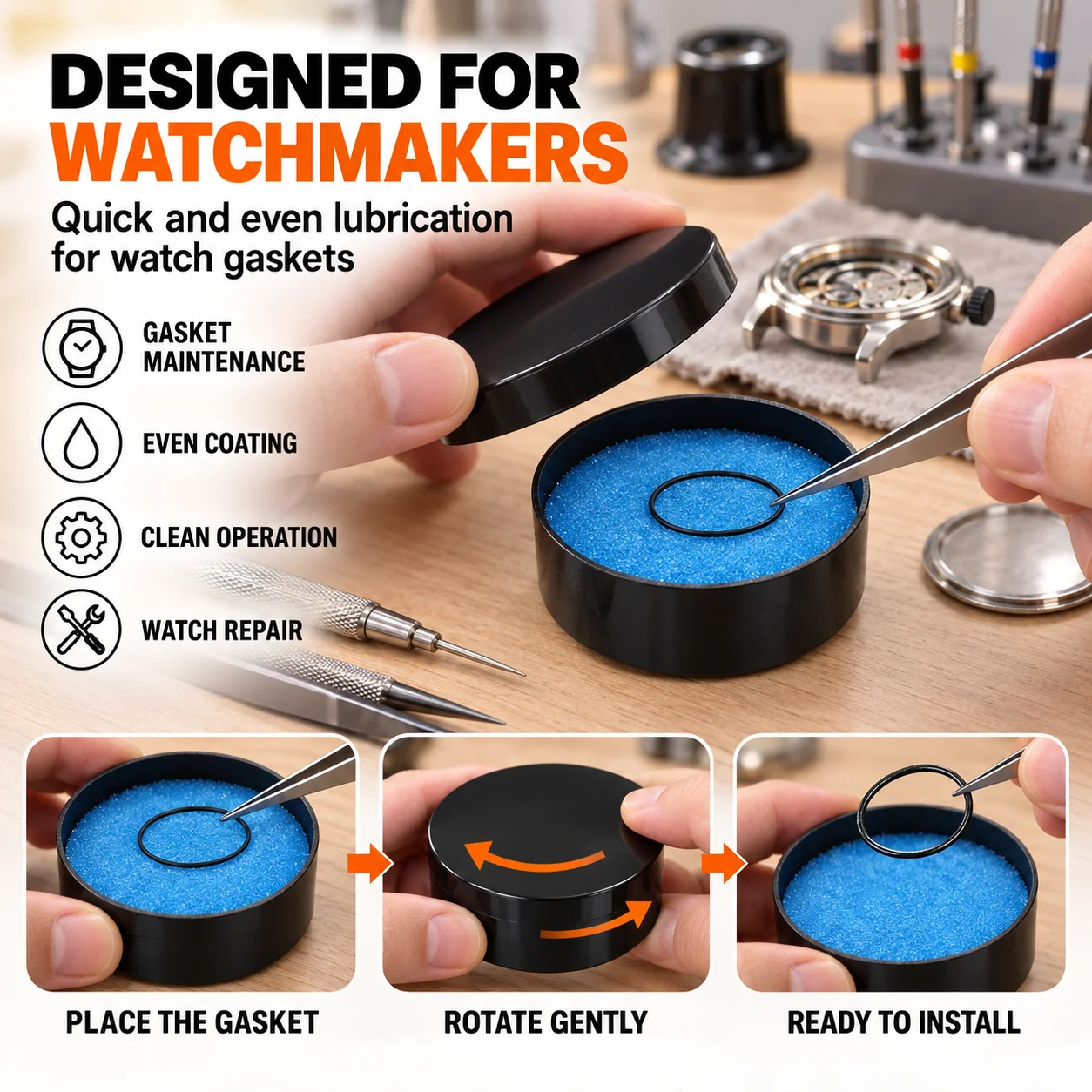 Professional Watch Waterproof Sealer Grease - For Gasket Waterproofing Watch Repair Tester Tool Watchmakers Maintenance Supplies