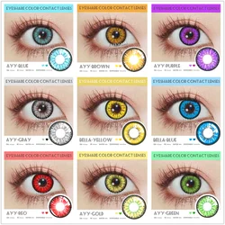 Eyeshareコスプレカラーコンタクト目の2個ブルーグリーンカラーレンズレンズ毎年美容生徒メイクeyecontactレンズ