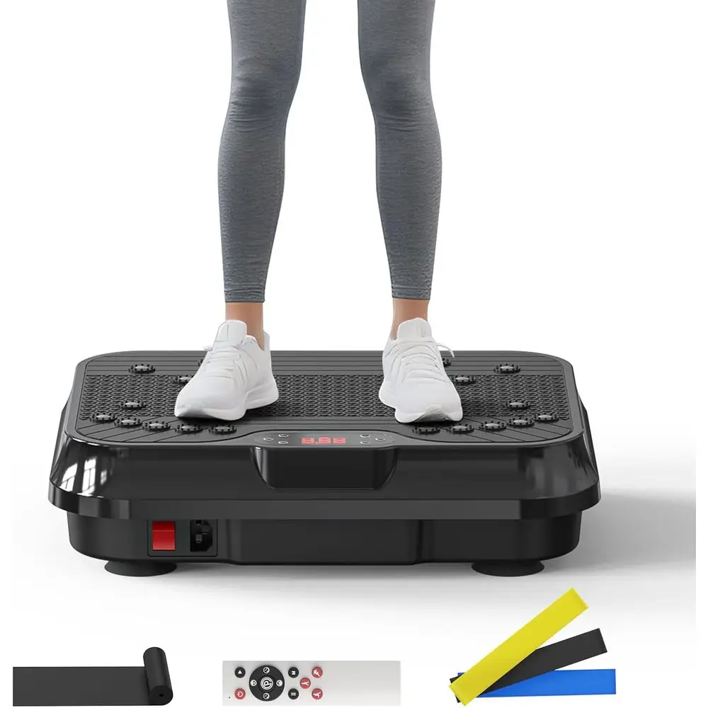 

Виброплатформа для упражнений, виброплатформа для лимфодренажа, нагрузка до 400 фунтов, 250 уровней скорости, для тренировки всего тела.