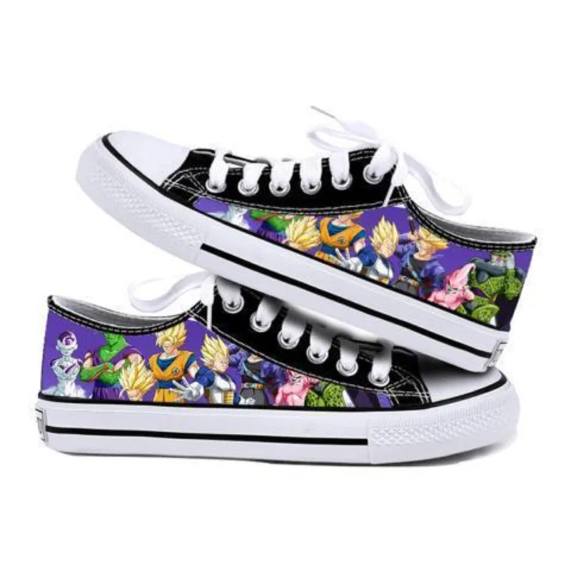 Dragon Ball GOKU animation peripheral Japanese hand-painted low-top canvas shoes simple flat rubber sneakers for men and women